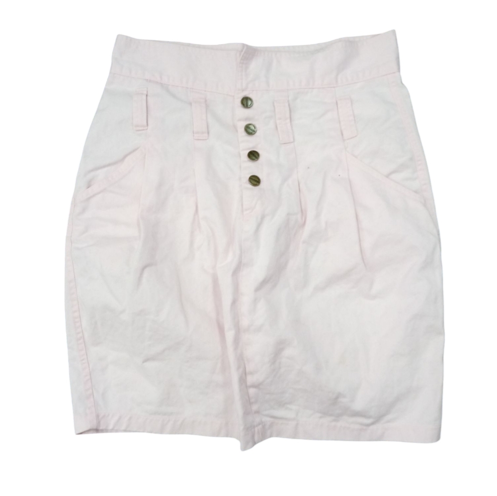 Vintage  Light Pink Button-Up Skirt Size 14